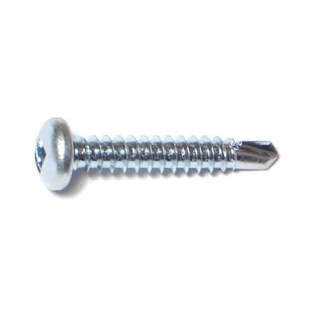 Midwest Fastener Self-Drilling Screw, #8 x 1 in, Zinc Plated Steel Pan Head Square Drive, 100 PK 08806